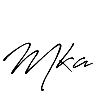 Mka stylish signature style. Best Handwritten Sign (Antro_Vectra_Bolder) for my name. Handwritten Signature Collection Ideas for my name Mka. Mka signature style 7 images and pictures png