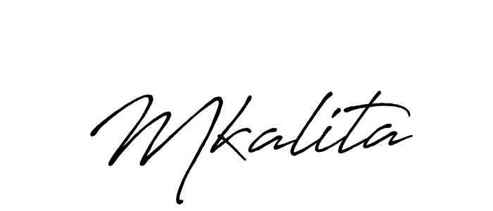 How to make Mkalita signature? Antro_Vectra_Bolder is a professional autograph style. Create handwritten signature for Mkalita name. Mkalita signature style 7 images and pictures png