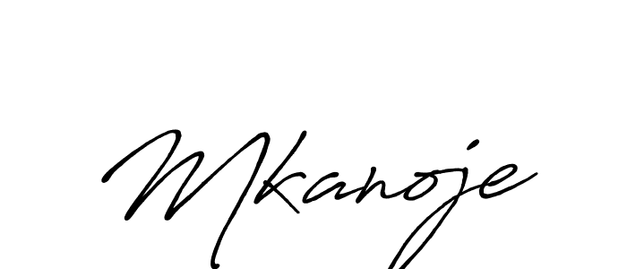 Create a beautiful signature design for name Mkanoje. With this signature (Antro_Vectra_Bolder) fonts, you can make a handwritten signature for free. Mkanoje signature style 7 images and pictures png