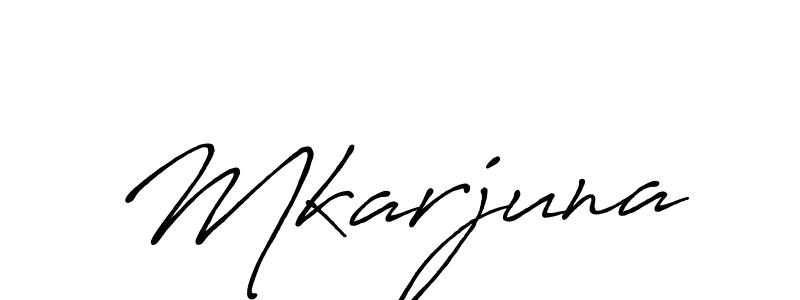 Use a signature maker to create a handwritten signature online. With this signature software, you can design (Antro_Vectra_Bolder) your own signature for name Mkarjuna. Mkarjuna signature style 7 images and pictures png