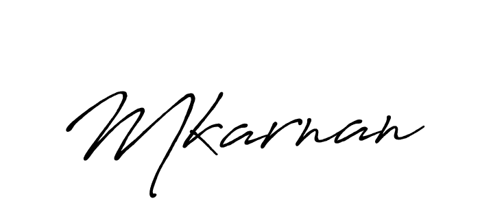 Create a beautiful signature design for name Mkarnan. With this signature (Antro_Vectra_Bolder) fonts, you can make a handwritten signature for free. Mkarnan signature style 7 images and pictures png