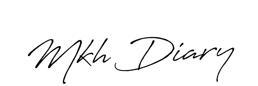 Use a signature maker to create a handwritten signature online. With this signature software, you can design (Antro_Vectra_Bolder) your own signature for name Mkh Diary. Mkh Diary signature style 7 images and pictures png