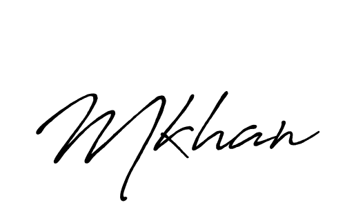 Create a beautiful signature design for name Mkhan. With this signature (Antro_Vectra_Bolder) fonts, you can make a handwritten signature for free. Mkhan signature style 7 images and pictures png