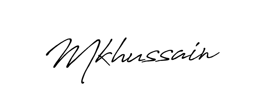 Create a beautiful signature design for name Mkhussain. With this signature (Antro_Vectra_Bolder) fonts, you can make a handwritten signature for free. Mkhussain signature style 7 images and pictures png