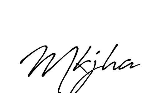 Create a beautiful signature design for name Mkjha. With this signature (Antro_Vectra_Bolder) fonts, you can make a handwritten signature for free. Mkjha signature style 7 images and pictures png