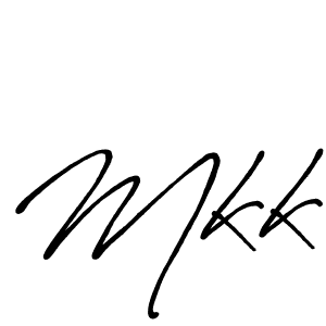 How to make Mkk name signature. Use Antro_Vectra_Bolder style for creating short signs online. This is the latest handwritten sign. Mkk signature style 7 images and pictures png