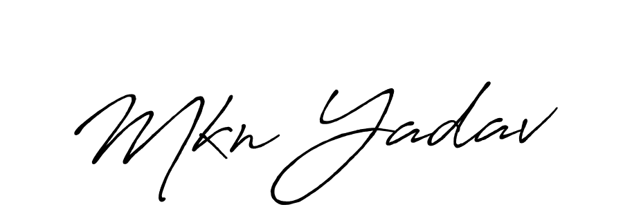 How to make Mkn Yadav name signature. Use Antro_Vectra_Bolder style for creating short signs online. This is the latest handwritten sign. Mkn Yadav signature style 7 images and pictures png