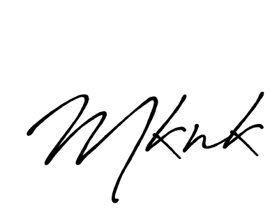 How to make Mknk signature? Antro_Vectra_Bolder is a professional autograph style. Create handwritten signature for Mknk name. Mknk signature style 7 images and pictures png