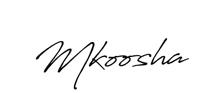Similarly Antro_Vectra_Bolder is the best handwritten signature design. Signature creator online .You can use it as an online autograph creator for name Mkoosha. Mkoosha signature style 7 images and pictures png