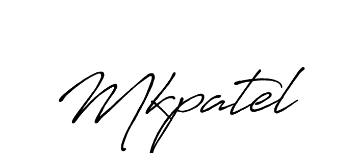 Create a beautiful signature design for name Mkpatel. With this signature (Antro_Vectra_Bolder) fonts, you can make a handwritten signature for free. Mkpatel signature style 7 images and pictures png