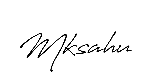 How to make Mksahu signature? Antro_Vectra_Bolder is a professional autograph style. Create handwritten signature for Mksahu name. Mksahu signature style 7 images and pictures png