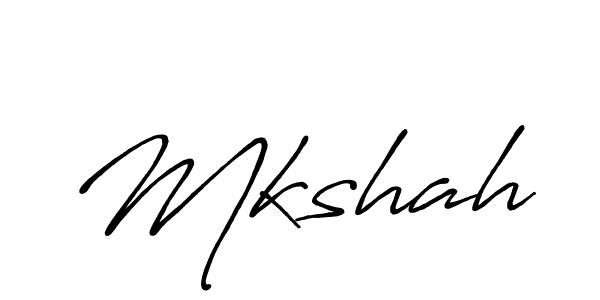 Mkshah stylish signature style. Best Handwritten Sign (Antro_Vectra_Bolder) for my name. Handwritten Signature Collection Ideas for my name Mkshah. Mkshah signature style 7 images and pictures png