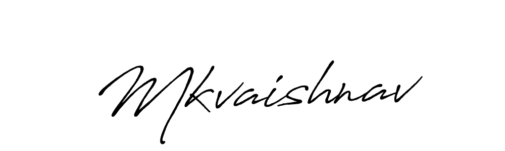 How to make Mkvaishnav name signature. Use Antro_Vectra_Bolder style for creating short signs online. This is the latest handwritten sign. Mkvaishnav signature style 7 images and pictures png