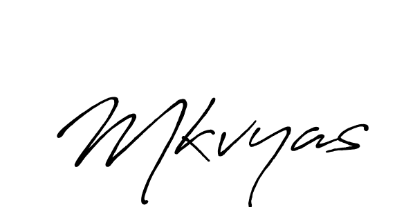 Design your own signature with our free online signature maker. With this signature software, you can create a handwritten (Antro_Vectra_Bolder) signature for name Mkvyas. Mkvyas signature style 7 images and pictures png