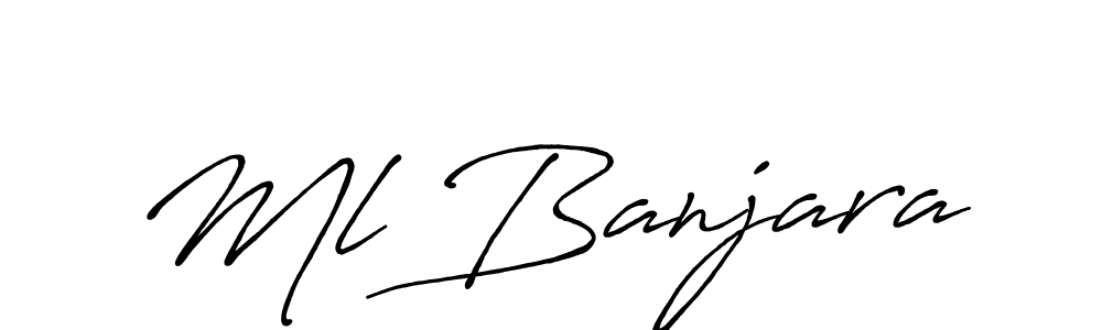 Also You can easily find your signature by using the search form. We will create Ml Banjara name handwritten signature images for you free of cost using Antro_Vectra_Bolder sign style. Ml Banjara signature style 7 images and pictures png