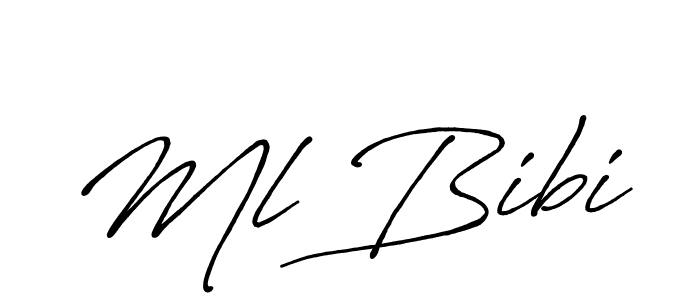 if you are searching for the best signature style for your name Ml Bibi. so please give up your signature search. here we have designed multiple signature styles  using Antro_Vectra_Bolder. Ml Bibi signature style 7 images and pictures png