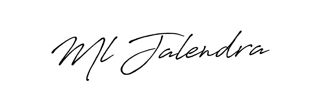 Design your own signature with our free online signature maker. With this signature software, you can create a handwritten (Antro_Vectra_Bolder) signature for name Ml Jalendra. Ml Jalendra signature style 7 images and pictures png