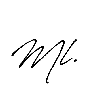 Also You can easily find your signature by using the search form. We will create Ml. name handwritten signature images for you free of cost using Antro_Vectra_Bolder sign style. Ml. signature style 7 images and pictures png
