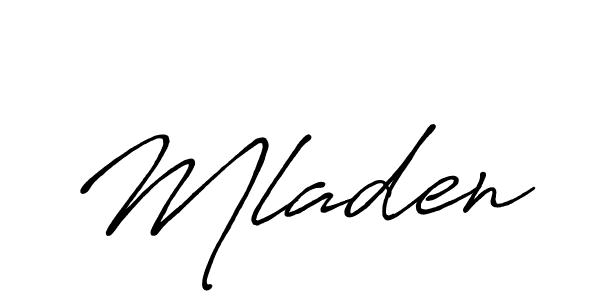 Create a beautiful signature design for name Mladen. With this signature (Antro_Vectra_Bolder) fonts, you can make a handwritten signature for free. Mladen signature style 7 images and pictures png