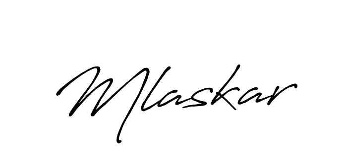 How to make Mlaskar signature? Antro_Vectra_Bolder is a professional autograph style. Create handwritten signature for Mlaskar name. Mlaskar signature style 7 images and pictures png