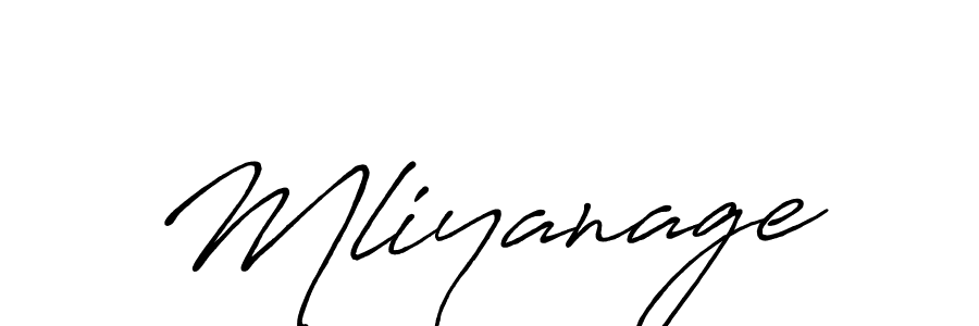 Mliyanage stylish signature style. Best Handwritten Sign (Antro_Vectra_Bolder) for my name. Handwritten Signature Collection Ideas for my name Mliyanage. Mliyanage signature style 7 images and pictures png