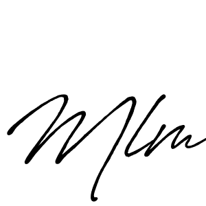 Design your own signature with our free online signature maker. With this signature software, you can create a handwritten (Antro_Vectra_Bolder) signature for name Mlm. Mlm signature style 7 images and pictures png