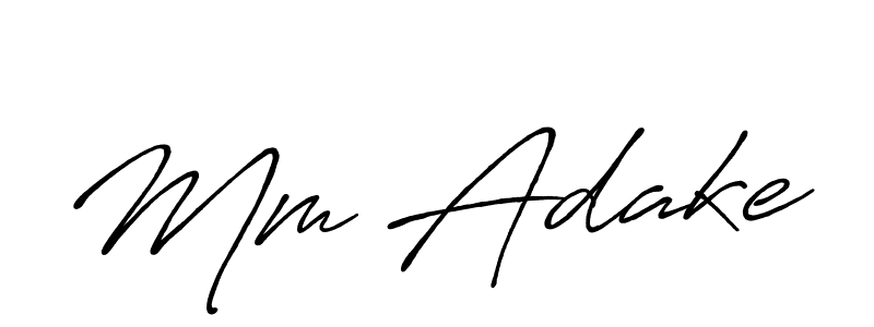 Mm Adake stylish signature style. Best Handwritten Sign (Antro_Vectra_Bolder) for my name. Handwritten Signature Collection Ideas for my name Mm Adake. Mm Adake signature style 7 images and pictures png