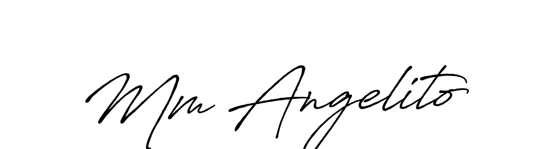 This is the best signature style for the Mm Angelito name. Also you like these signature font (Antro_Vectra_Bolder). Mix name signature. Mm Angelito signature style 7 images and pictures png