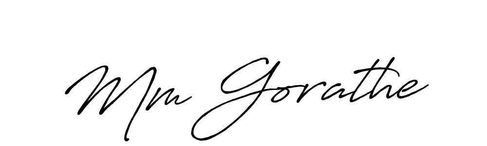 Design your own signature with our free online signature maker. With this signature software, you can create a handwritten (Antro_Vectra_Bolder) signature for name Mm Gorathe. Mm Gorathe signature style 7 images and pictures png