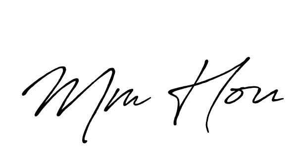 How to make Mm Hou signature? Antro_Vectra_Bolder is a professional autograph style. Create handwritten signature for Mm Hou name. Mm Hou signature style 7 images and pictures png