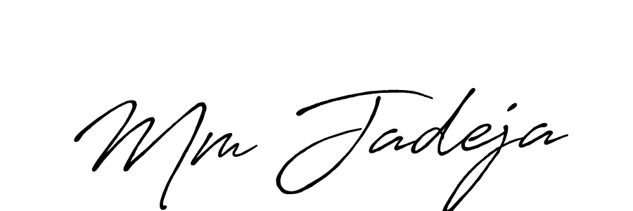 Also You can easily find your signature by using the search form. We will create Mm Jadeja name handwritten signature images for you free of cost using Antro_Vectra_Bolder sign style. Mm Jadeja signature style 7 images and pictures png