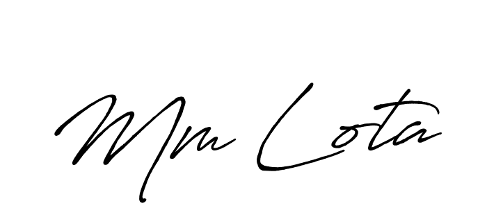 This is the best signature style for the Mm Lota name. Also you like these signature font (Antro_Vectra_Bolder). Mix name signature. Mm Lota signature style 7 images and pictures png