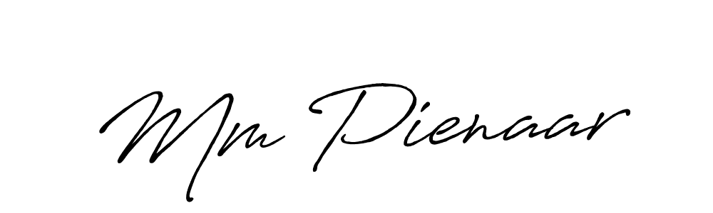 if you are searching for the best signature style for your name Mm Pienaar. so please give up your signature search. here we have designed multiple signature styles  using Antro_Vectra_Bolder. Mm Pienaar signature style 7 images and pictures png
