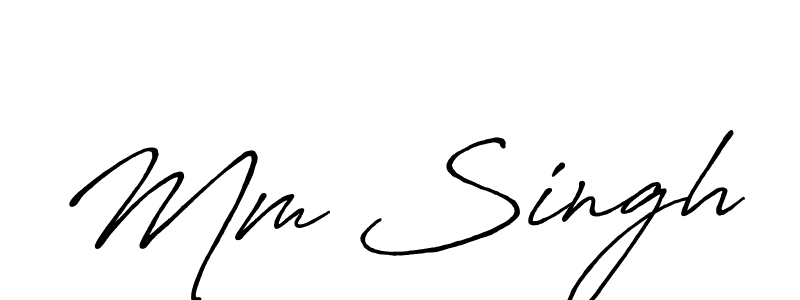 Also You can easily find your signature by using the search form. We will create Mm Singh name handwritten signature images for you free of cost using Antro_Vectra_Bolder sign style. Mm Singh signature style 7 images and pictures png