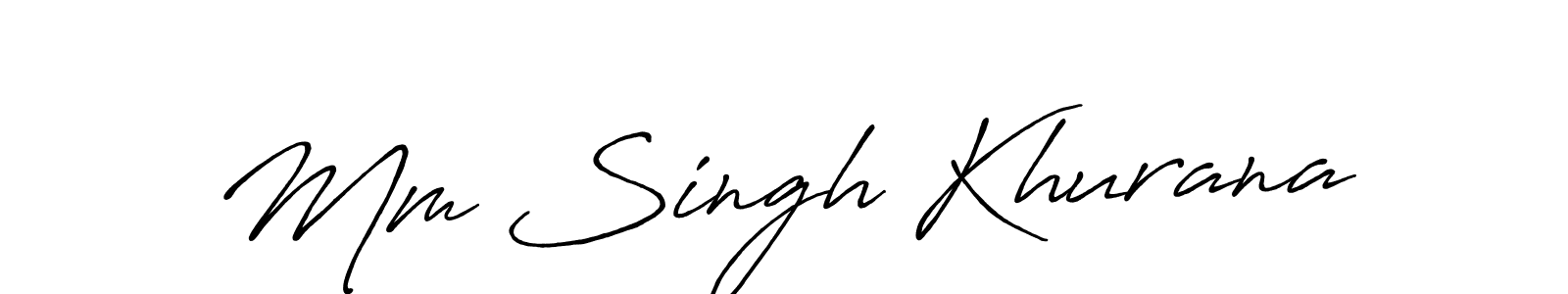 It looks lik you need a new signature style for name Mm Singh Khurana. Design unique handwritten (Antro_Vectra_Bolder) signature with our free signature maker in just a few clicks. Mm Singh Khurana signature style 7 images and pictures png