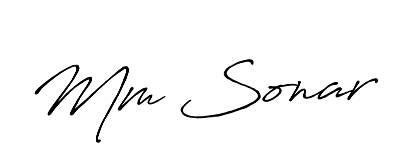 Similarly Antro_Vectra_Bolder is the best handwritten signature design. Signature creator online .You can use it as an online autograph creator for name Mm Sonar. Mm Sonar signature style 7 images and pictures png