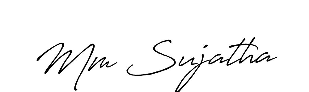 Design your own signature with our free online signature maker. With this signature software, you can create a handwritten (Antro_Vectra_Bolder) signature for name Mm Sujatha. Mm Sujatha signature style 7 images and pictures png