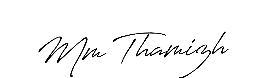 Mm Thamizh stylish signature style. Best Handwritten Sign (Antro_Vectra_Bolder) for my name. Handwritten Signature Collection Ideas for my name Mm Thamizh. Mm Thamizh signature style 7 images and pictures png