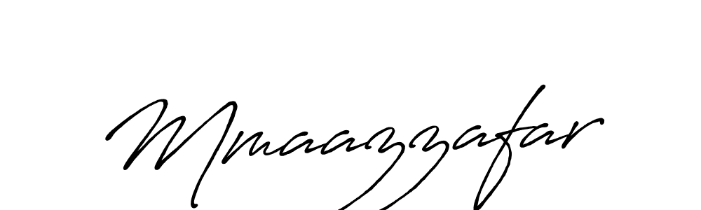 How to make Mmaazzafar name signature. Use Antro_Vectra_Bolder style for creating short signs online. This is the latest handwritten sign. Mmaazzafar signature style 7 images and pictures png