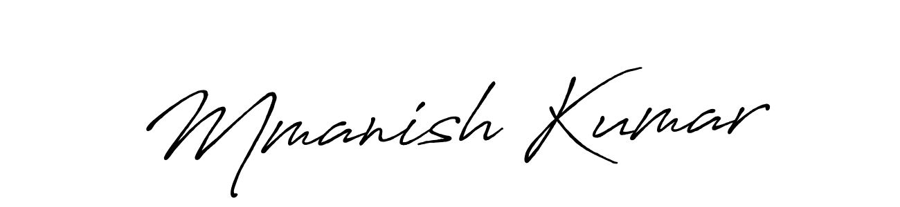 Also we have Mmanish Kumar name is the best signature style. Create professional handwritten signature collection using Antro_Vectra_Bolder autograph style. Mmanish Kumar signature style 7 images and pictures png