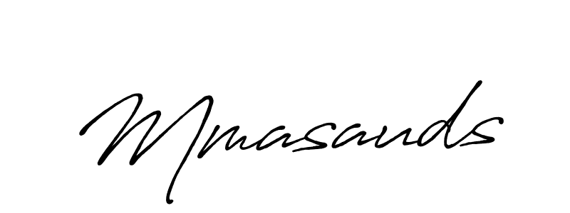 Create a beautiful signature design for name Mmasauds. With this signature (Antro_Vectra_Bolder) fonts, you can make a handwritten signature for free. Mmasauds signature style 7 images and pictures png