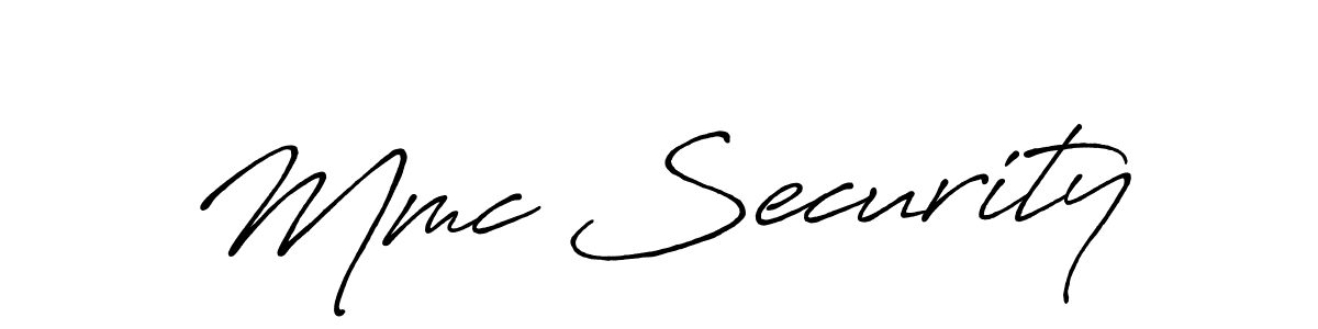Also You can easily find your signature by using the search form. We will create Mmc Security name handwritten signature images for you free of cost using Antro_Vectra_Bolder sign style. Mmc Security signature style 7 images and pictures png