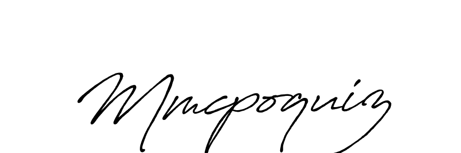 Make a beautiful signature design for name Mmcpoquiz. With this signature (Antro_Vectra_Bolder) style, you can create a handwritten signature for free. Mmcpoquiz signature style 7 images and pictures png