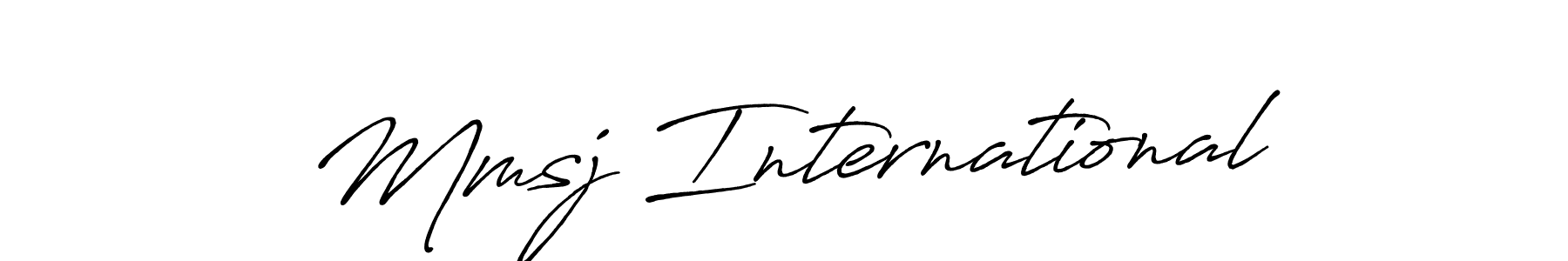 Similarly Antro_Vectra_Bolder is the best handwritten signature design. Signature creator online .You can use it as an online autograph creator for name Mmsj International. Mmsj International signature style 7 images and pictures png