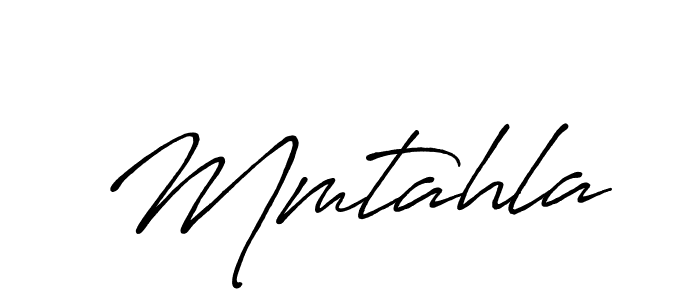 Mmtahla stylish signature style. Best Handwritten Sign (Antro_Vectra_Bolder) for my name. Handwritten Signature Collection Ideas for my name Mmtahla. Mmtahla signature style 7 images and pictures png