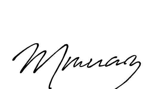 Mmuaz stylish signature style. Best Handwritten Sign (Antro_Vectra_Bolder) for my name. Handwritten Signature Collection Ideas for my name Mmuaz. Mmuaz signature style 7 images and pictures png