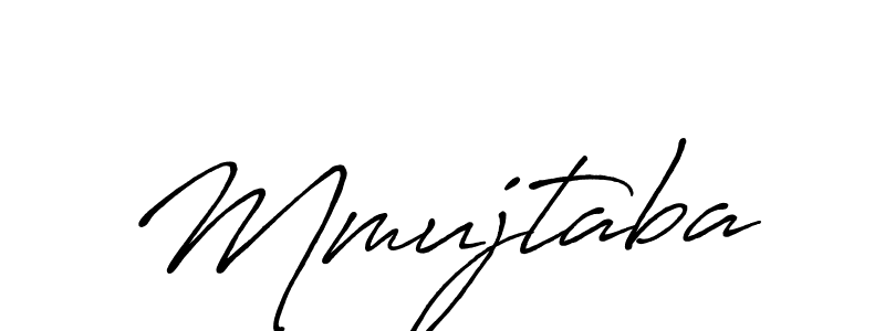 How to make Mmujtaba name signature. Use Antro_Vectra_Bolder style for creating short signs online. This is the latest handwritten sign. Mmujtaba signature style 7 images and pictures png