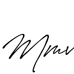 Design your own signature with our free online signature maker. With this signature software, you can create a handwritten (Antro_Vectra_Bolder) signature for name Mmv. Mmv signature style 7 images and pictures png