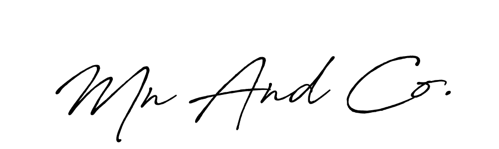 Create a beautiful signature design for name Mn And Co.. With this signature (Antro_Vectra_Bolder) fonts, you can make a handwritten signature for free. Mn And Co. signature style 7 images and pictures png