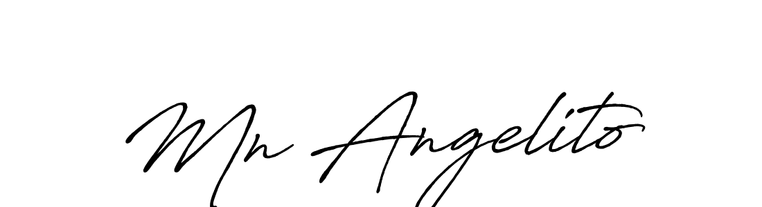 Create a beautiful signature design for name Mn Angelito. With this signature (Antro_Vectra_Bolder) fonts, you can make a handwritten signature for free. Mn Angelito signature style 7 images and pictures png